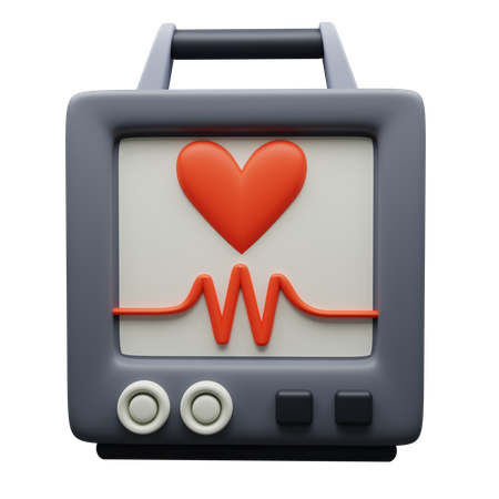 EKG-Monitor  3D Illustration