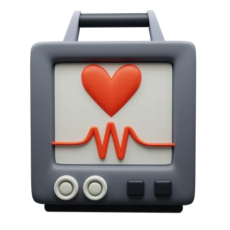 EKG-Monitor  3D Illustration