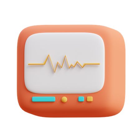 EKG-Monitor  3D Illustration