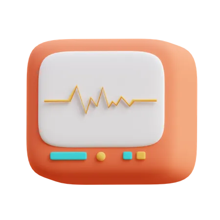 EKG-Monitor  3D Illustration