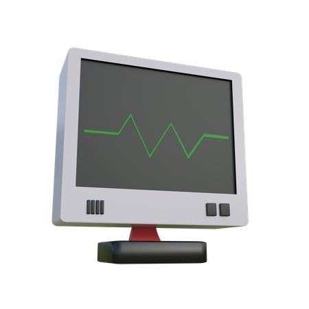 EKG-Monitor  3D Illustration