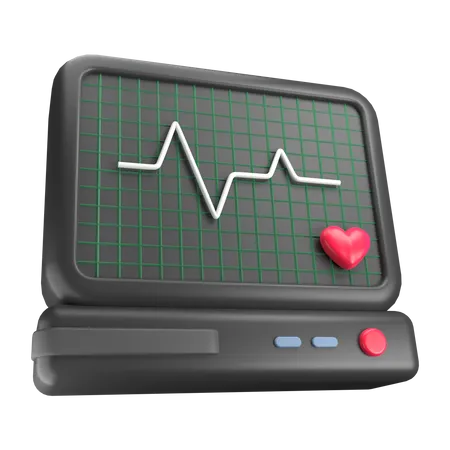 EKG-Monitor  3D Illustration