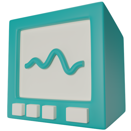 EKG-Monitor  3D Illustration