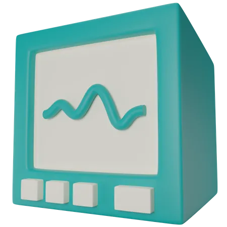 EKG-Monitor  3D Illustration