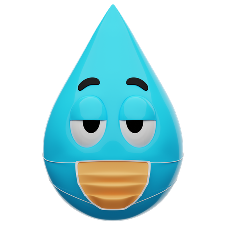 El agua emoji tiene gripe  3D Icon