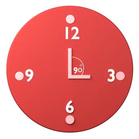 El ángulo formado por las manecillas del reloj.  3D Icon