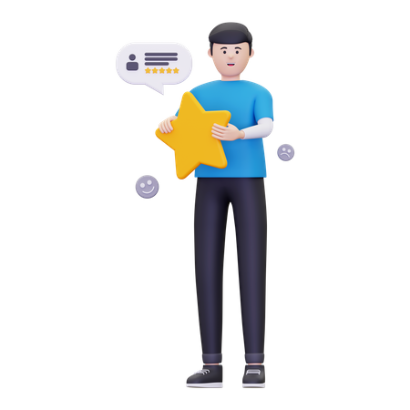 El cliente da buenas calificaciones 3D Icon