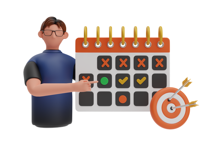 El empresario está cumpliendo con el plazo  3D Icon