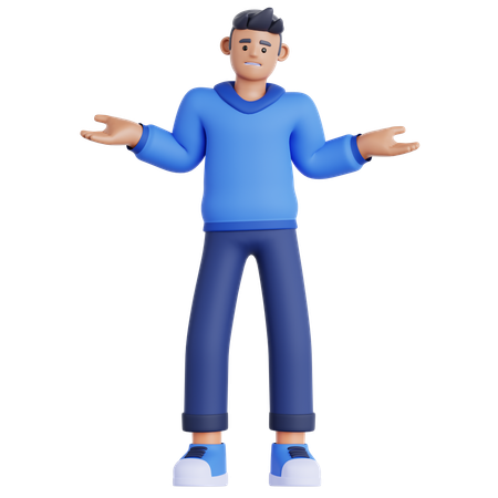 El hombre no tiene idea  3D Icon