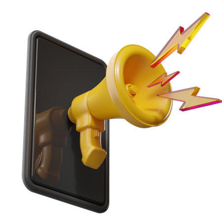 El marketing móvil  3D Icon