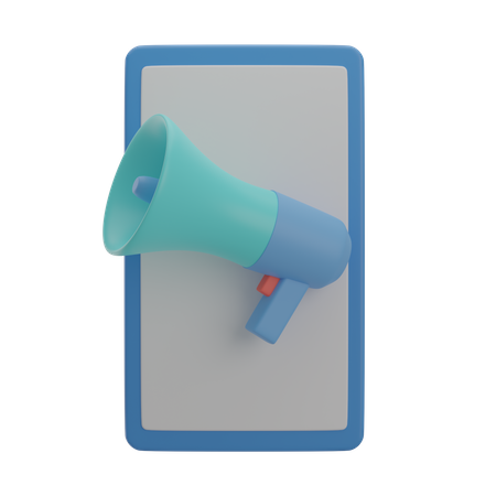 El marketing móvil  3D Icon