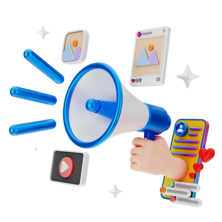 El marketing móvil  3D Icon