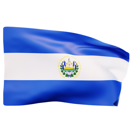 El salvador flag  3D Icon