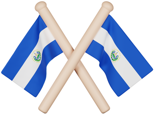 El Salvador Flag  3D Icon