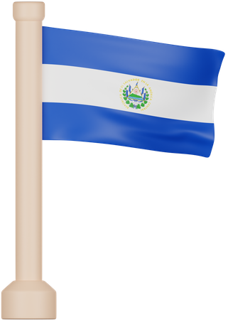 El Salvador Flag  3D Icon