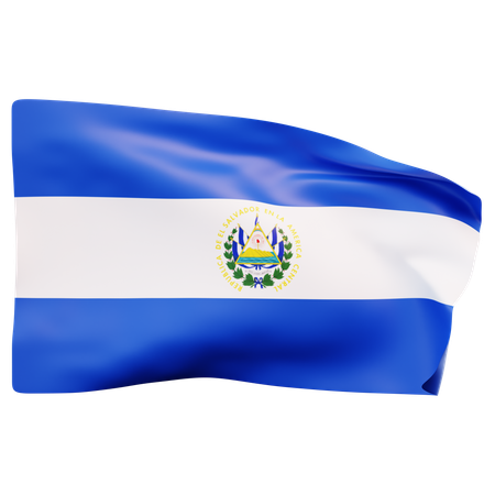 El Salvador Flag  3D Icon