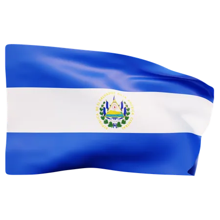 El Salvador Flag  3D Icon