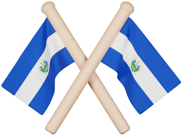 El Salvador Flag  3D Icon