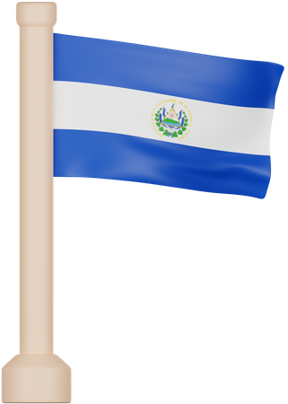 El Salvador Flag  3D Icon