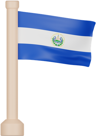 El-Salvador-Flagge  3D Icon