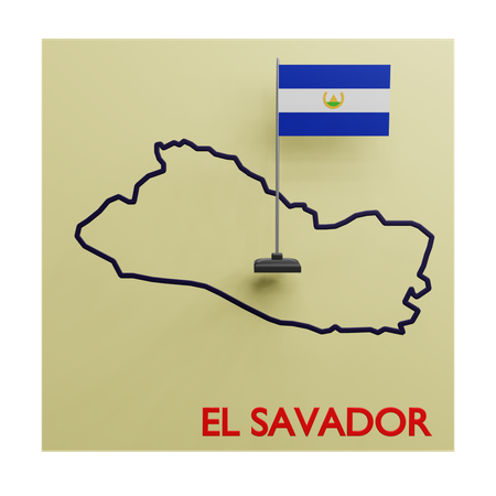 El Savador Map  3D Icon