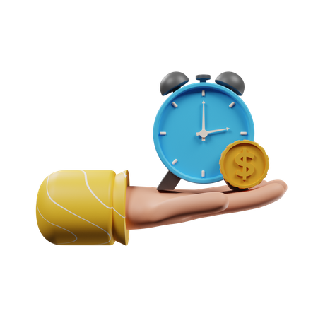 El tiempo es dinero  3D Illustration