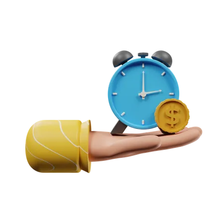 El tiempo es dinero  3D Illustration