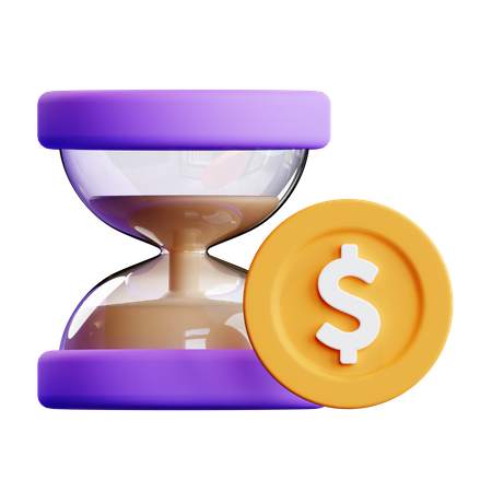 El tiempo es dinero  3D Illustration