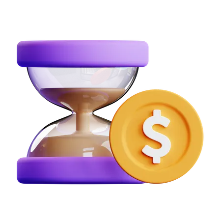 El tiempo es dinero  3D Illustration