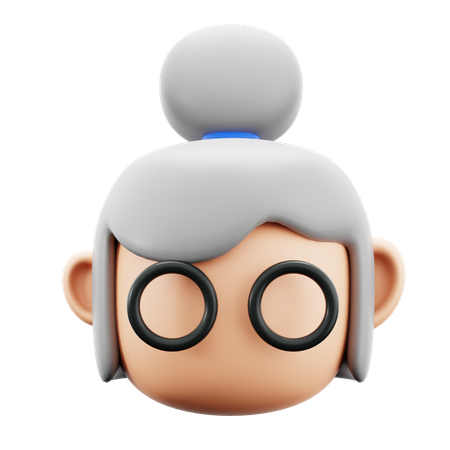 Elderly Woman  3D Icon