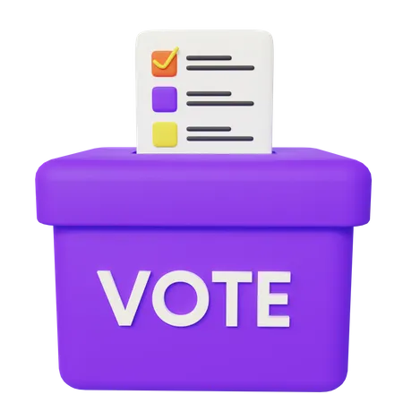 Election Box  3D Illustration