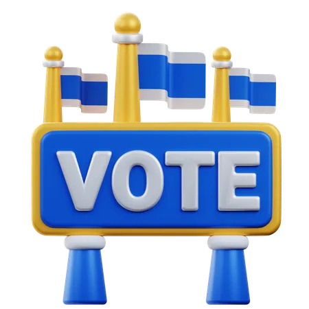 Election Campaign  3D Icon