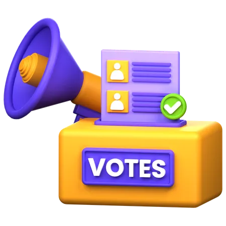 Election Campaign 3 D Icon Illustration 3D Icon
