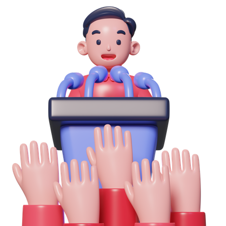 선거 운동  3D Icon