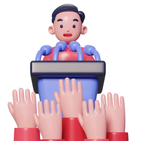 선거 운동  3D Icon