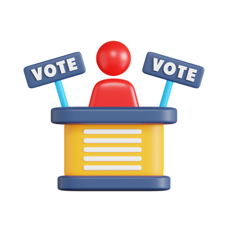 Election Campaign  3D Icon