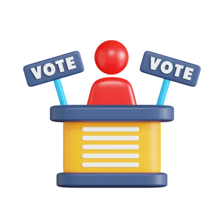 Election Campaign  3D Icon