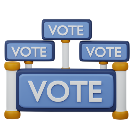 Election Campaign  3D Icon