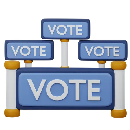 Election Campaign  3D Icon