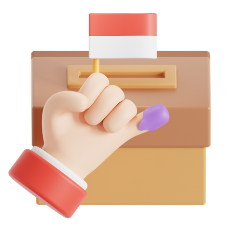 Élection indonésienne  3D Icon