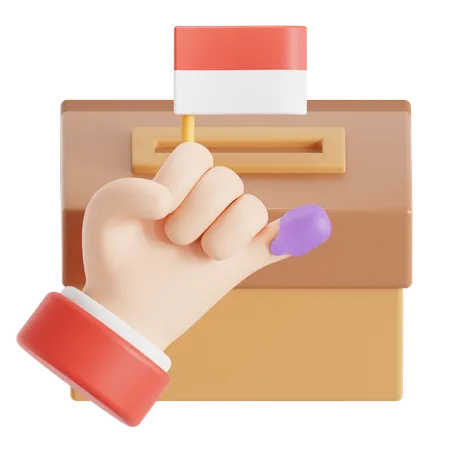 Élection indonésienne  3D Icon