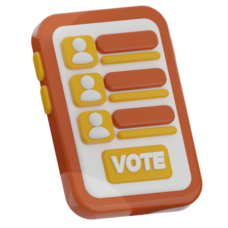 Élection mobile  3D Icon