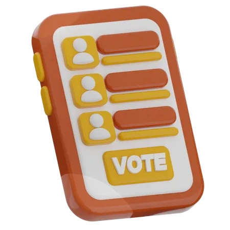 Élection mobile  3D Icon