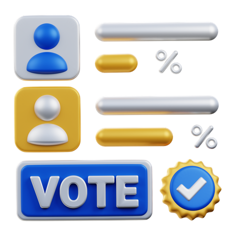 Election Result  3D Icon