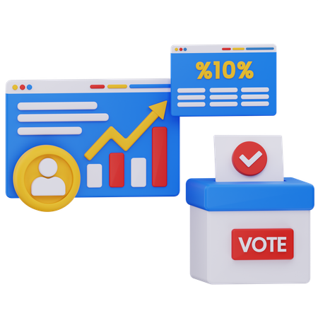 Election Stats  3D Icon