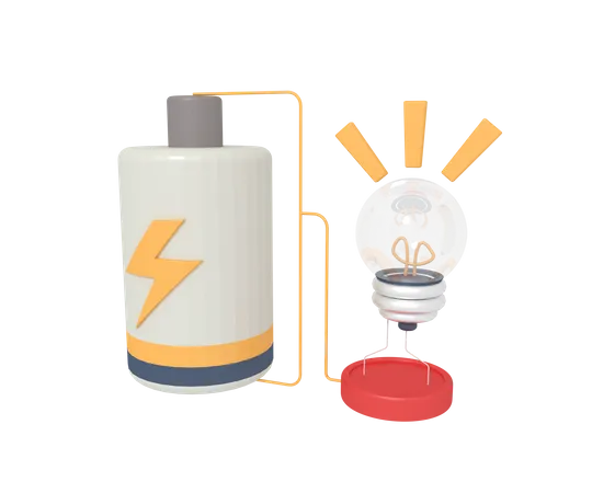 3 D Illustration Of Battery Electric Storage 3D Icon