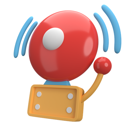 Electric Bell Ringing 3D Icon