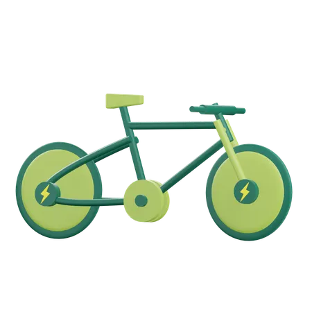 3 D Electric Bicycle Illustration With Alpha Background 3D Icon