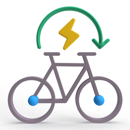 Electric Bicycle  3D Icon