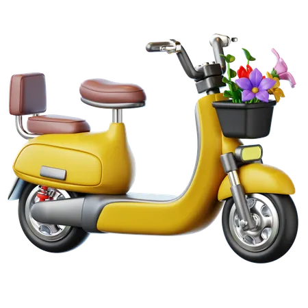 Electric Bike Flower  3D Icon